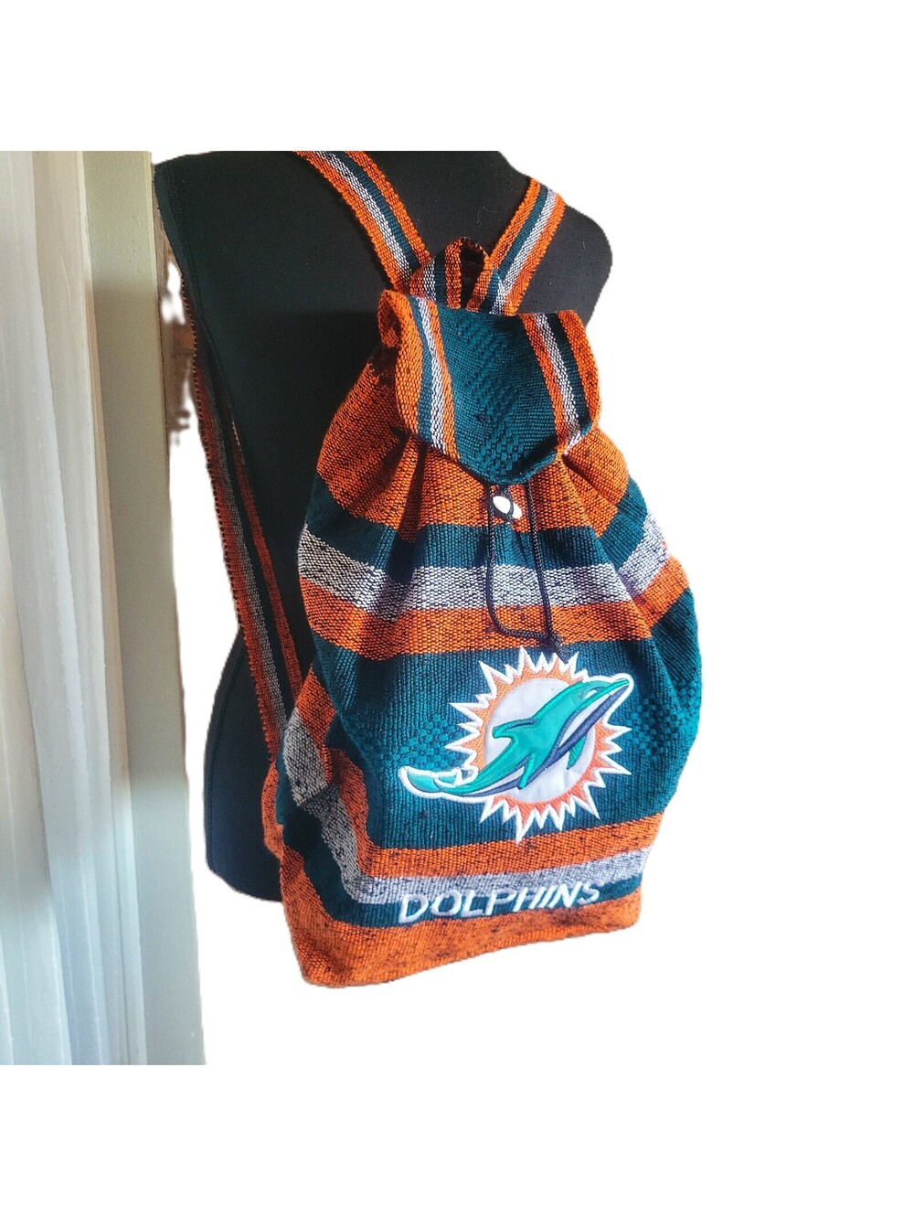 NFL Miami Dolphins Drawstring Navajo Boho Style Backpack